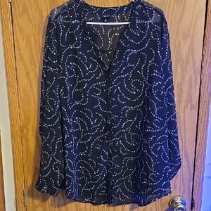 Torrid Black Long Sleeve Relaxed Blouse